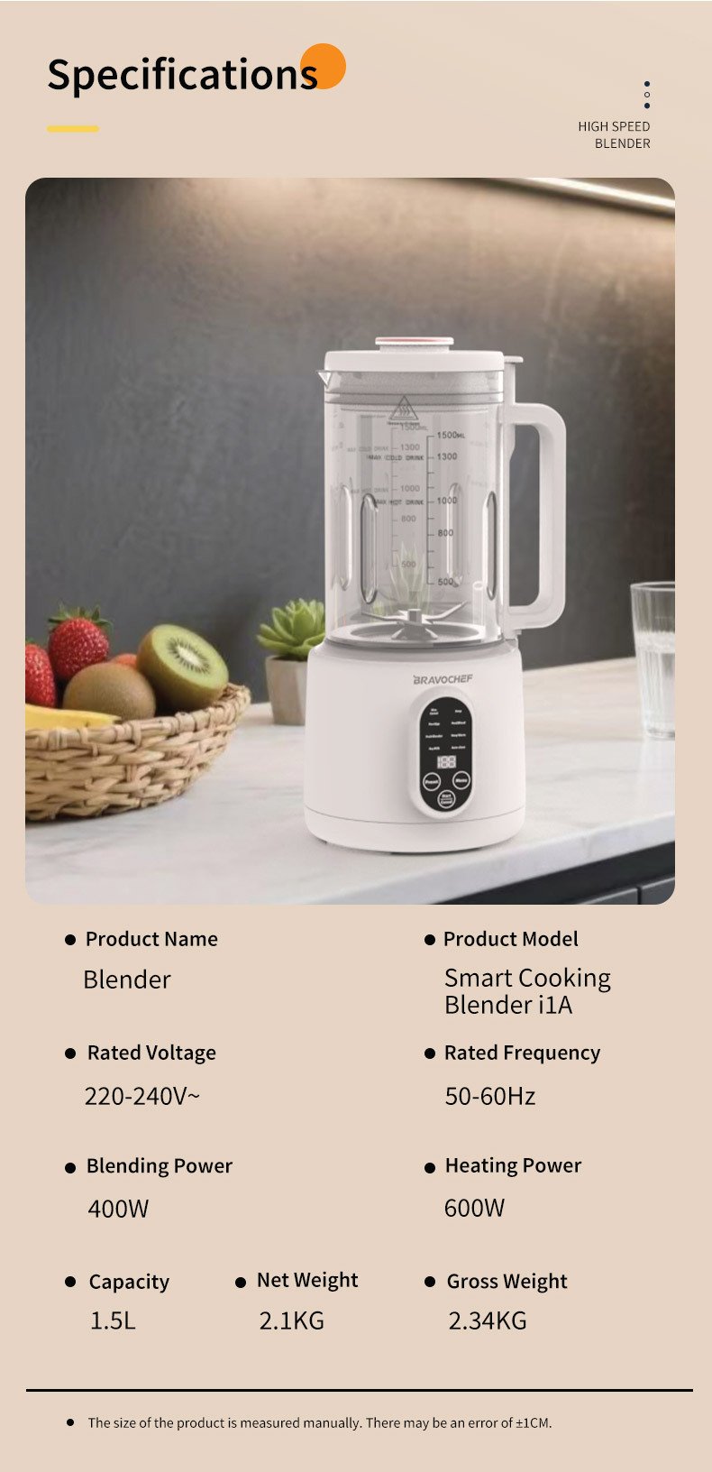Morse Bravochef Smart Cooking Blender i1a - Image 8