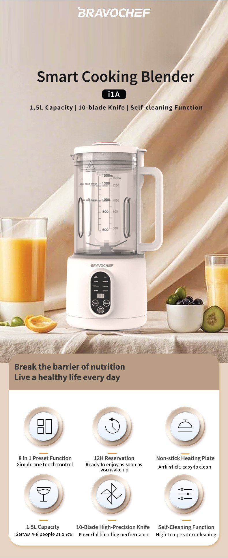Morse Bravochef Smart Cooking Blender i1a - Image 3