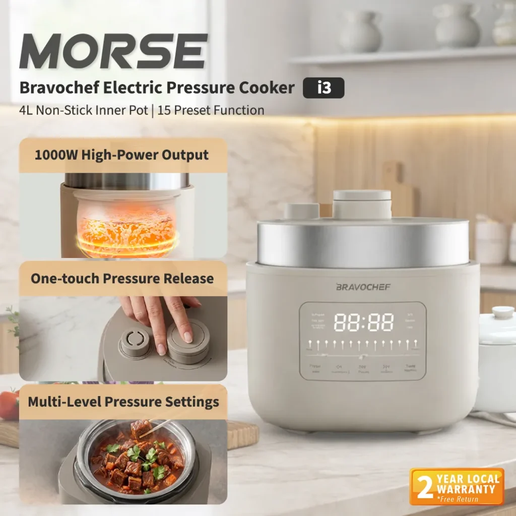 【 New Launch 】Morse Bravochef Electric Pressure Cooker i3