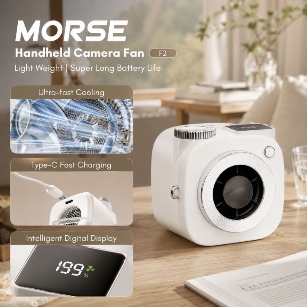 【 New Launch 】Morse Handheld Camera Fan F2