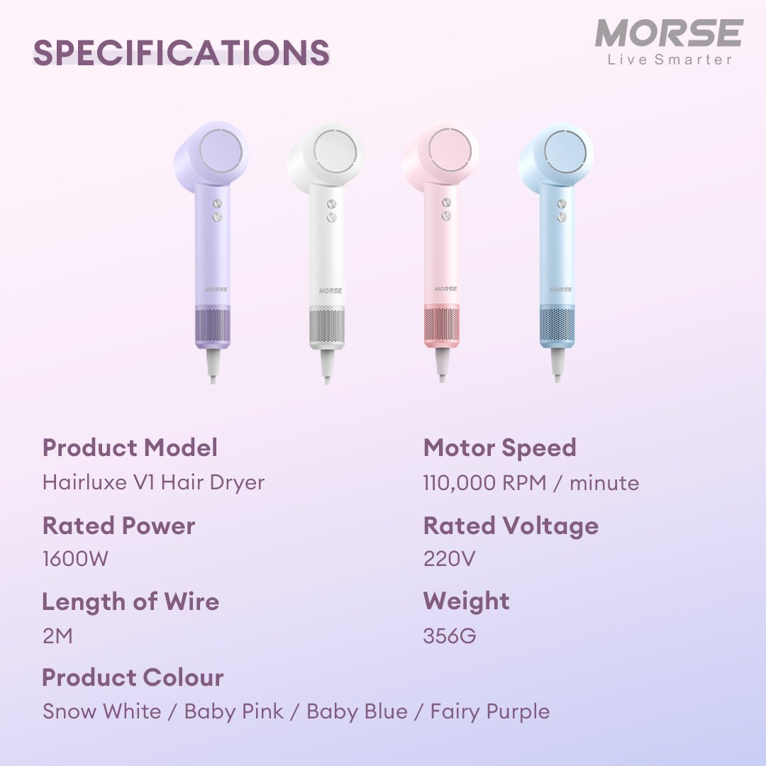 Morse Hairluxe V1 Hair Dryer - Image 8