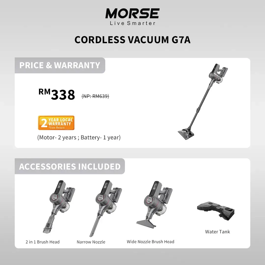 【 Out Of Stock 】Morse Cordless Vacuum G7a - Image 2